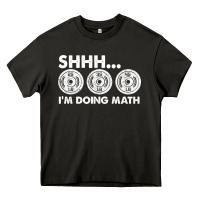 Shhh I'm Doing Math Gym Funny Bodybuilding Weightlifting Humor Quote Heavy Core Tee | Teevron