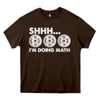 Chocolate Brown shhh i'm doing math gym funny bodybuilding weightlifting humor quote Heavy Core Tee - linhVisuals