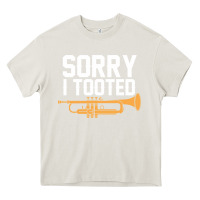 Cream sorry i tooted funny trumpet player pun gift sarcastic humor quote Heavy Core Tee - linhVisuals