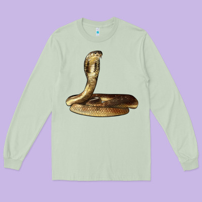 King Cobra Snake Long Sleeve Tee Designed By Lillyallendesigns