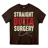 Chocolate Brown straight outta surgery funny get well soon gifts post surgery supporti Heavy Core Tee - linhVisuals