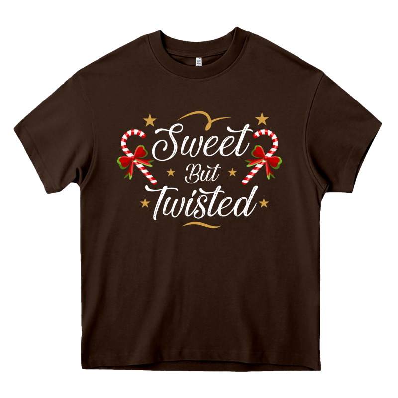 Sweet But Twisted Candy Cane Christmas Humor Funny And Cute Gifts For Heavy Core Tee by linhVisuals | Teevron