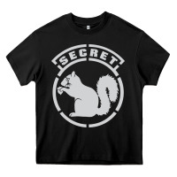 Black Secret Squirrel Heavy Core Tee - linhVisuals