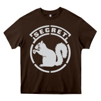 Chocolate Brown Secret Squirrel Heavy Core Tee - linhVisuals