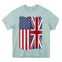 Arona united states with united kingdom flag mix us and uk union jack Heavy Core Tee - linhVisuals