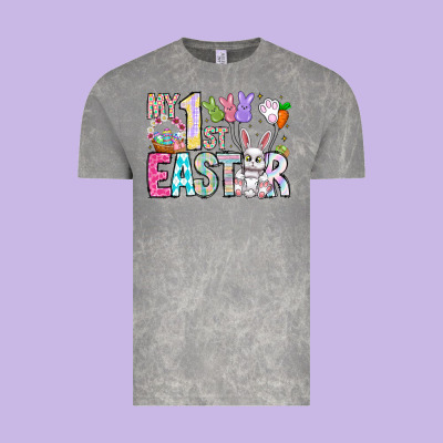 My 1st Easter Vintage Tee Designed By Cowhidedigitalart