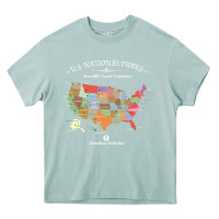 Arona us national parks map colorful with all 59 national parks Heavy Core Tee - linhVisuals
