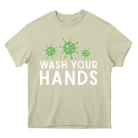 Mossy wash your hands green germs graphic Heavy Core Tee - linhVisuals