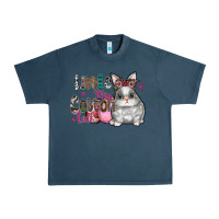 Midnight Navy Little Miss Cotton Tail Urban Heavy Tee - CowhideDigitalArt