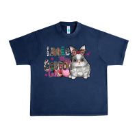Navy Little Miss Cotton Tail Urban Heavy Tee - CowhideDigitalArt