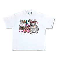 White Little Miss Cotton Tail Urban Heavy Tee - CowhideDigitalArt