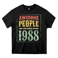 Black vintage 1988 awesome people are born in 1988 31st birthday gift for me Heavy Core Tee - linhVisuals