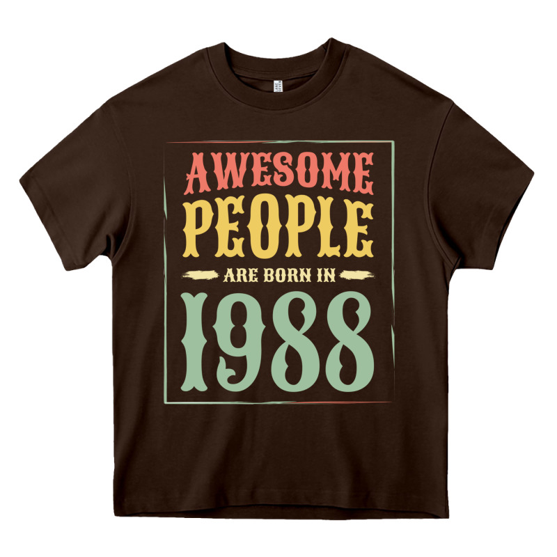 Vintage 1988 Awesome People Are Born In 1988 31st Birthday Gift For Me Heavy Core Tee by linhVisuals | Teevron