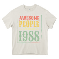 Cream vintage 1988 awesome people are born in 1988 31st birthday gift for me Heavy Core Tee - linhVisuals