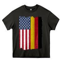 Asphalt united states with germany flag mix us and german country flags Heavy Core Tee - linhVisuals