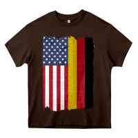 Chocolate Brown united states with germany flag mix us and german country flags Heavy Core Tee - linhVisuals