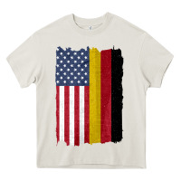 Cream united states with germany flag mix us and german country flags Heavy Core Tee - linhVisuals