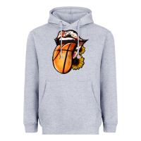 Heather Grey Basketball Tongue Heavyweight Hoodie - Jasminsmagicworld
