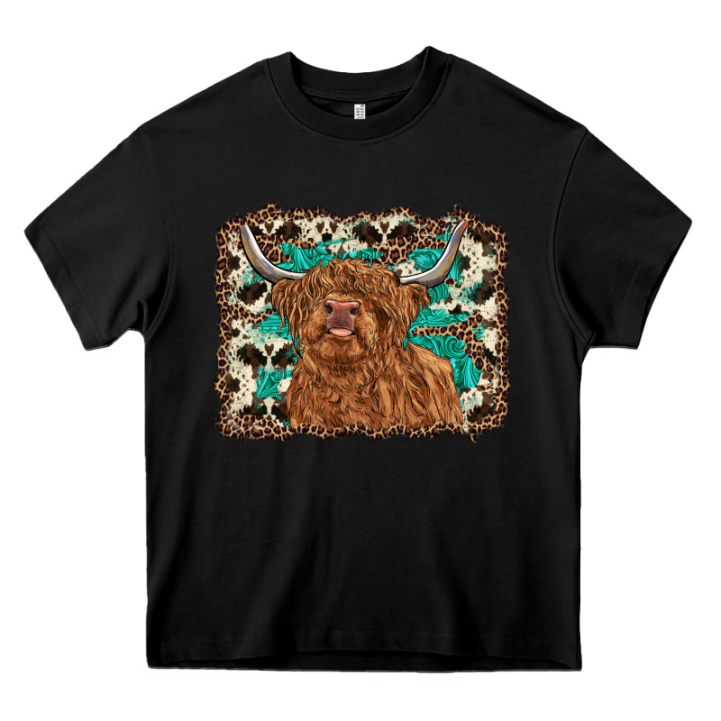Highland Cow Western Background Heavy Core Tee by RanaPortraitStore | Teevron