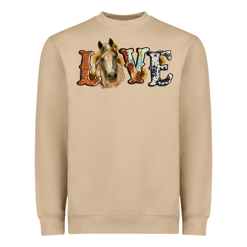 Love Horse Sunflower Heavyweight Sweatshirt by RanaPortraitStore | Teevron