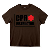 Chocolate Brown cpr instructor Heavy Core Tee - linhVisuals
