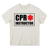 Cream cpr instructor Heavy Core Tee - linhVisuals
