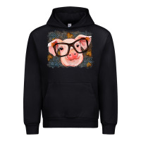 Black Fall Autumn Pig Urban Hoodie - RanaPortraitStore