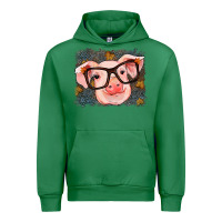 Emerald Fall Autumn Pig Urban Hoodie - RanaPortraitStore