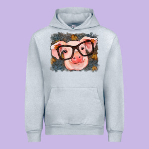Fall Autumn Pig Urban Hoodie Designed By Ranaportraitstore
