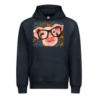 Navy Fall Autumn Pig Urban Hoodie - RanaPortraitStore