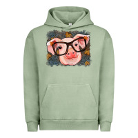 Pigment Oil Green Fall Autumn Pig Urban Hoodie - RanaPortraitStore
