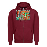 Burgundy western back to school 4th grade Zipper Hoodie - Jasminsmagicworld