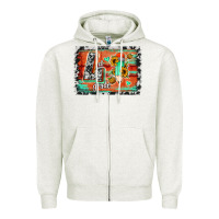 Oatmeal Heather western back to school 4th grade Zipper Hoodie - Jasminsmagicworld