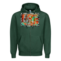 Sports Green western back to school 4th grade Zipper Hoodie - Jasminsmagicworld
