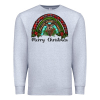 Heather Grey reindeer rainbow christmas Premium Sweatshirt - RanaPortraitStore