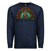 Navy reindeer rainbow christmas Premium Sweatshirt - RanaPortraitStore