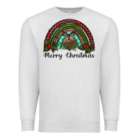 Oatmeal Heather reindeer rainbow christmas Premium Sweatshirt - RanaPortraitStore