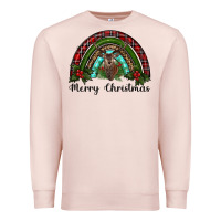 Pale Pink reindeer rainbow christmas Premium Sweatshirt - RanaPortraitStore