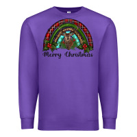 Purple reindeer rainbow christmas Premium Sweatshirt - RanaPortraitStore