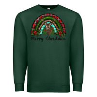 Sports Green reindeer rainbow christmas Premium Sweatshirt - RanaPortraitStore