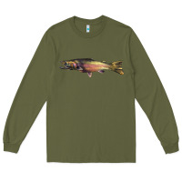 Army Green Steelhead Trout Long Sleeve Tee - LillyAllenDesigns