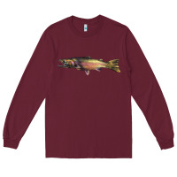 Burgundy Steelhead Trout Long Sleeve Tee - LillyAllenDesigns