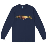 Navy Steelhead Trout Long Sleeve Tee - LillyAllenDesigns