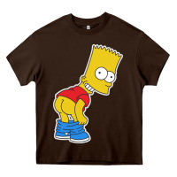 Chocolate Brown TRIPY BART SIMPSONS Heavy Core Tee - linhVisuals