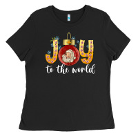 Black Joy To The World Ladies Tee - CowhideDigitalArt