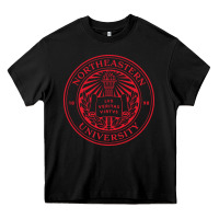 Black northeastern university Heavy Core Tee - linhVisuals