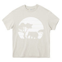 Cream elephant art Heavy Core Tee - linhVisuals