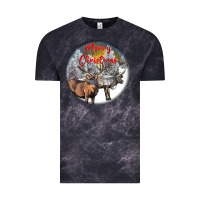 Cloud Black mule buck deer christmas Vintage Tee - LillyAllenDesigns