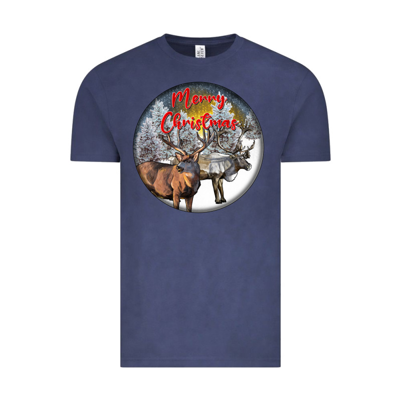 Mule Buck Deer Christmas Vintage Tee by LillyAllenDesigns | Teevron