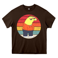 Chocolate Brown smiling friends Heavy Core Tee - linhVisuals